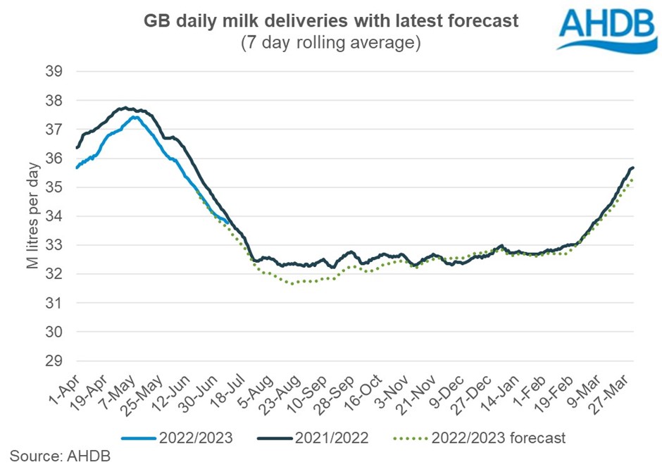 Graph of June Daily Milk Production